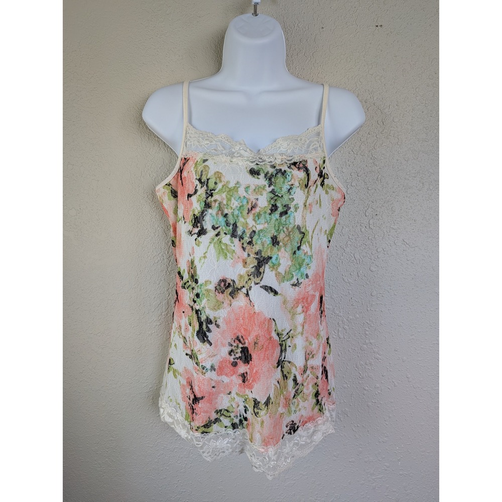 Y2K Maurices Floral Lace Cami Top Layering Medium Whimsical Fairy Romantic - Picture 7 of 9